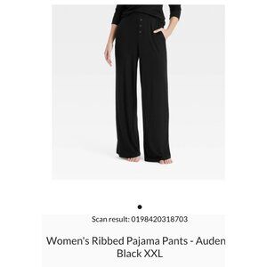 Women's Ribbed Pajama Pants - AudenBlack XXL